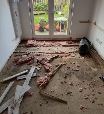 Floor Repair work in progress in St. Petersburg