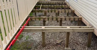 new frame and footings - Side Deck Rebuild in Largo