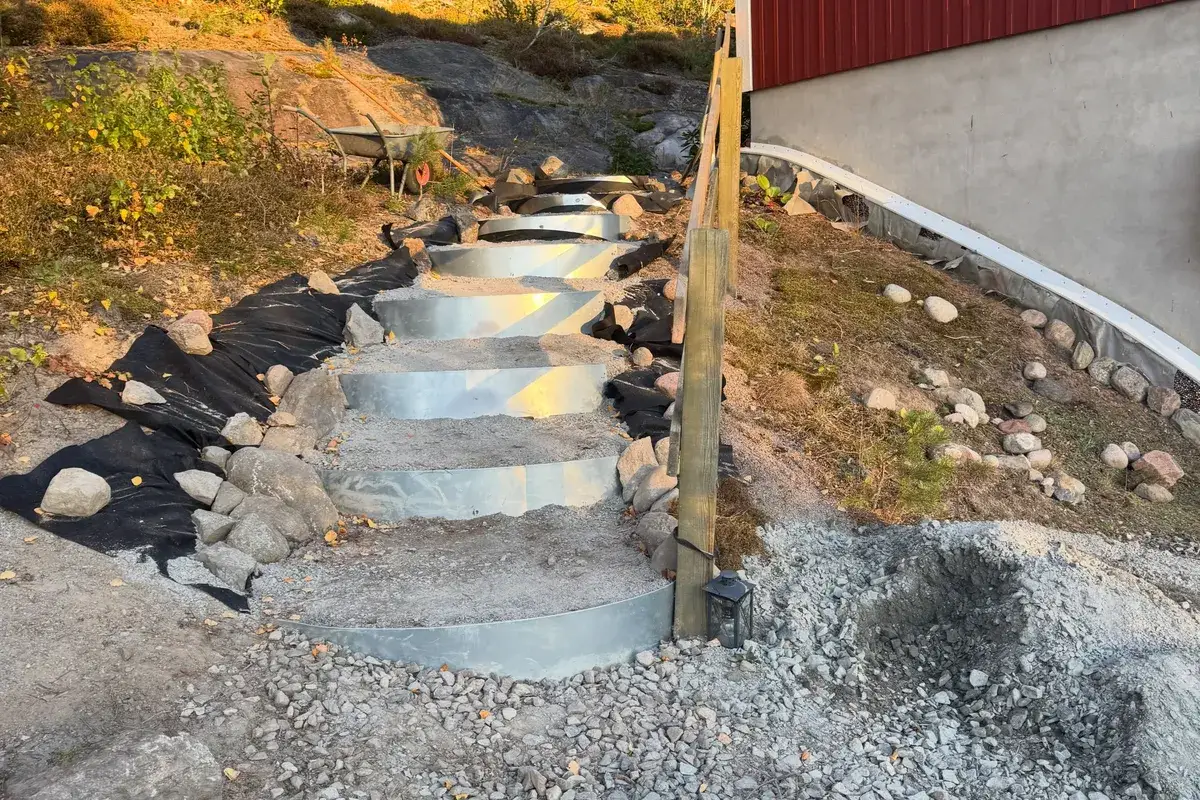 Stone Garden Steps on a Sloped Yard in Seminole